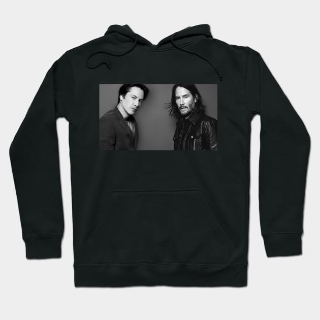 Keanu Reeves Now and Then Hoodie by rahalarts